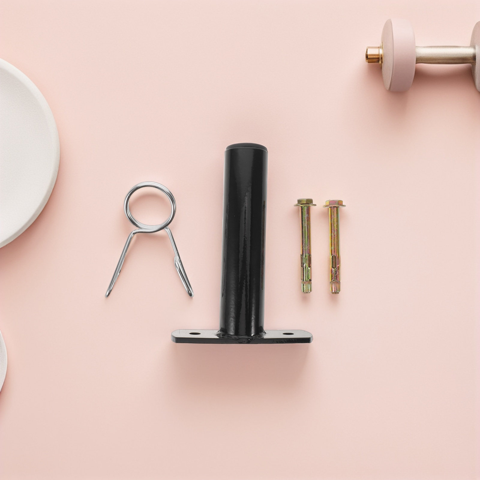 Home Gym For Small Spaces - Support robuste pour disques de barre,