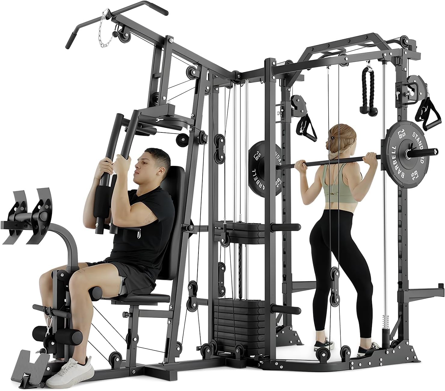Home Gym Smith - Machine SmithΔ à double station, Cage