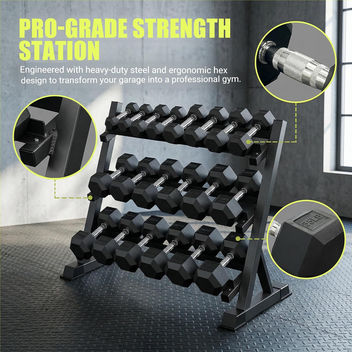 Ensemble d'haltères hexagonale - Hex Dumbbell Set avis et prix