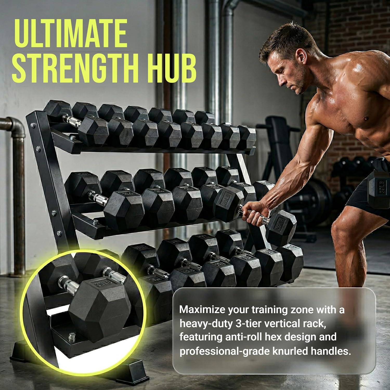 Ensemble d'haltères hexagonale - Hex Dumbbell Set avis et prix