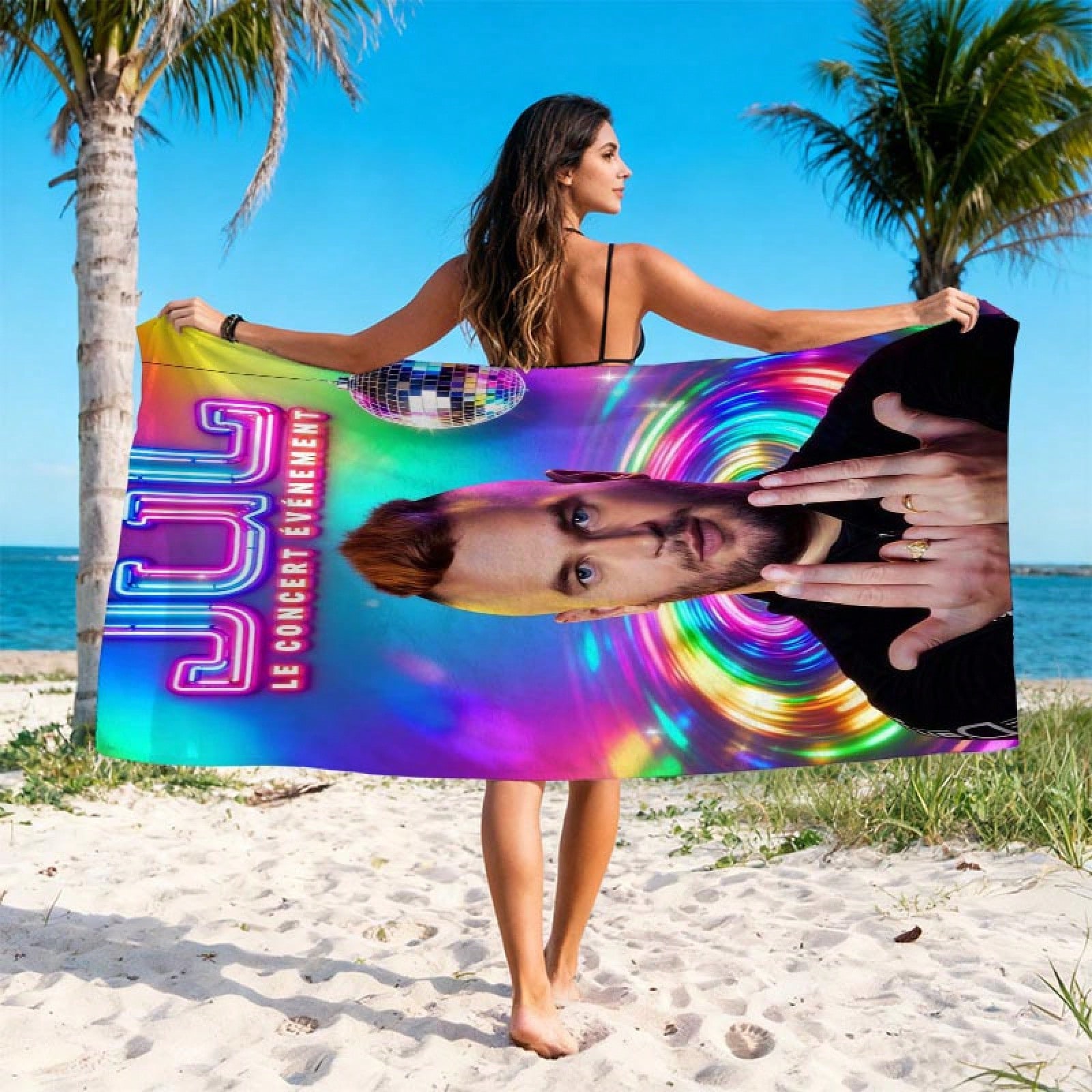 Serviette de plage imprimée Ju - Sauna Home Gym avis et prix