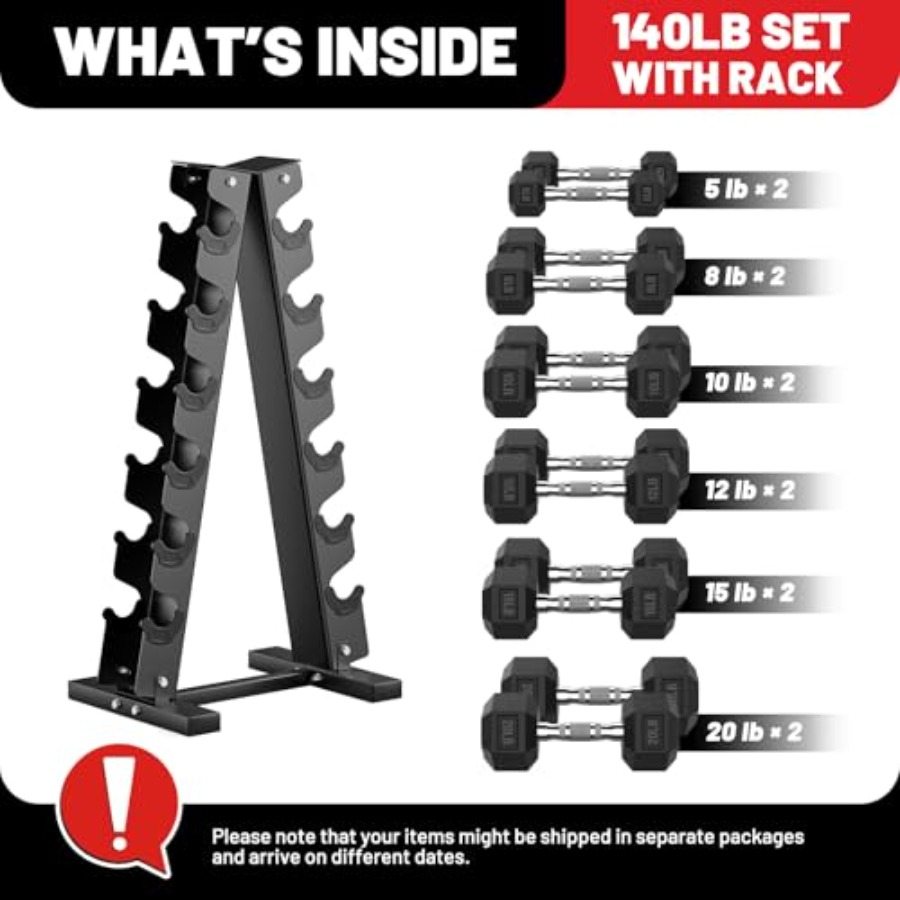 Ensemble d'haltères hexagonale - Hex Dumbbell Set avis et prix