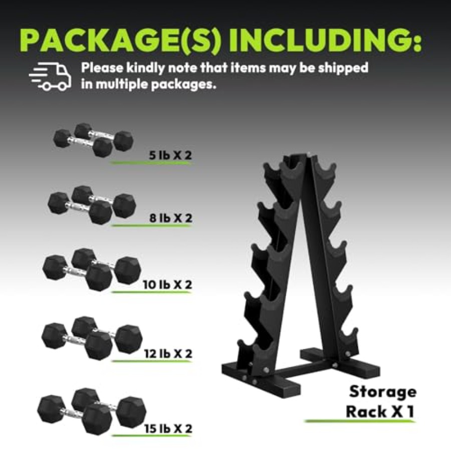 Ensemble d'haltères hexagonale - Hex Dumbbell Set avis et prix