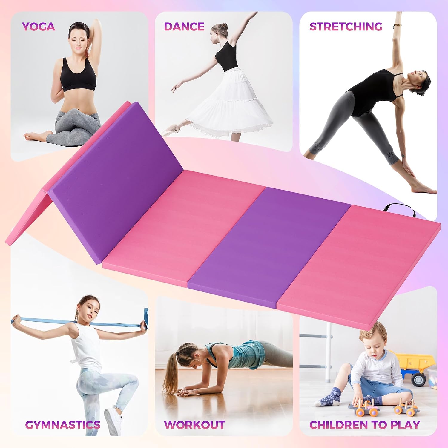 Tapis de yoga pliable, tapis d - Home Gym Yoga Mat avis et prix
