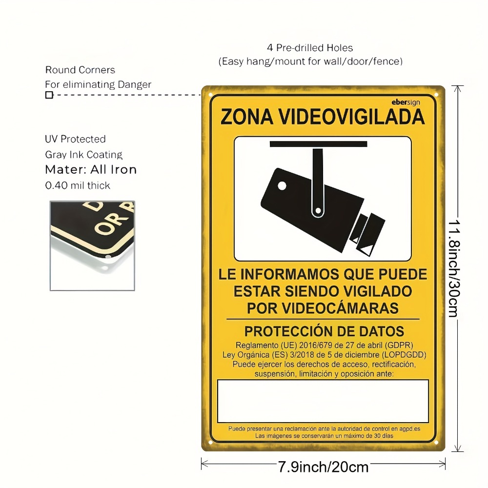 1 plaque métallique « Zone de  - Home Gym Video avis et prix