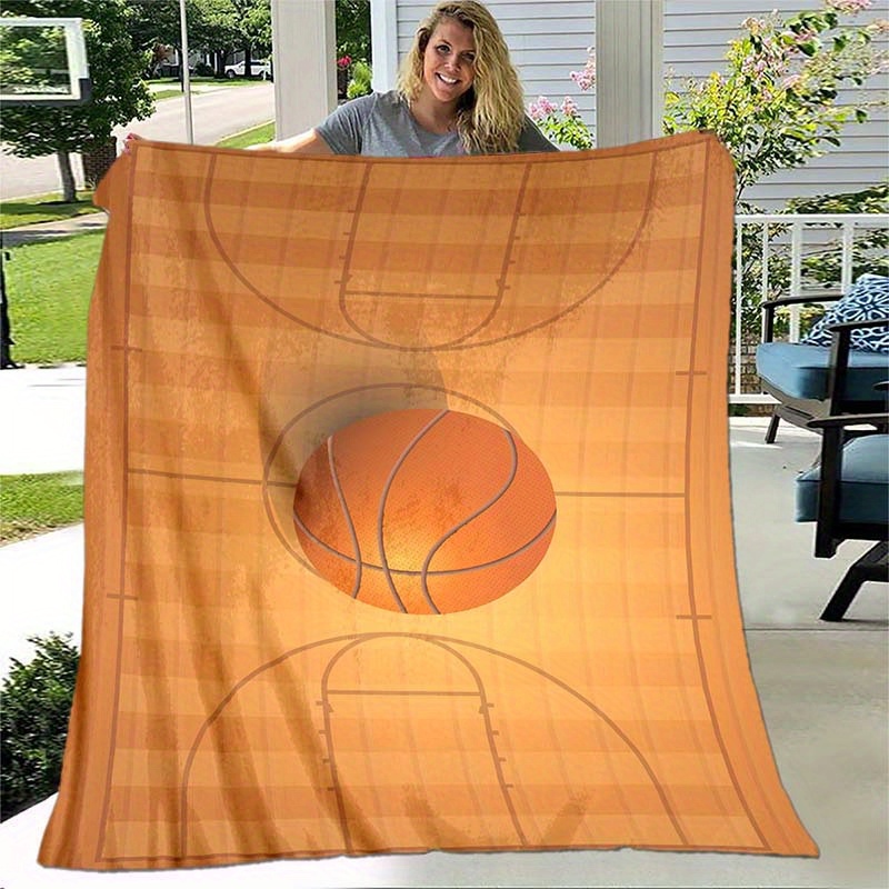Couverture en flanelle à thème - Home Gym And Basketball Court avis et prix