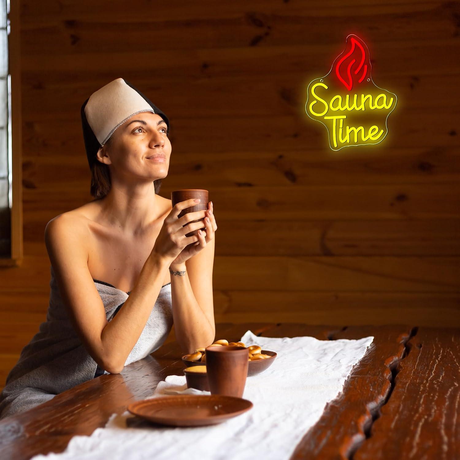 Enseigne néon Sauna Time, lumi - Sauna Home Gym avis et prix