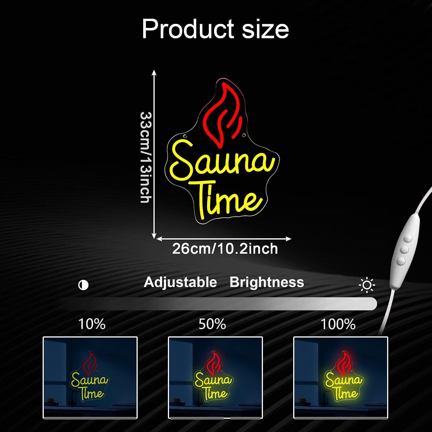 Enseigne néon Sauna Time, lumi - Sauna Home Gym avis et prix