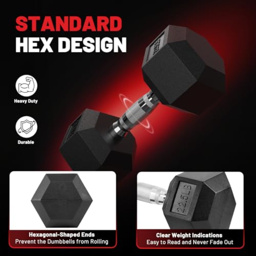 Ensemble d'haltères HEX 2,5-12 - Hex Dumbbell Set avis et prix